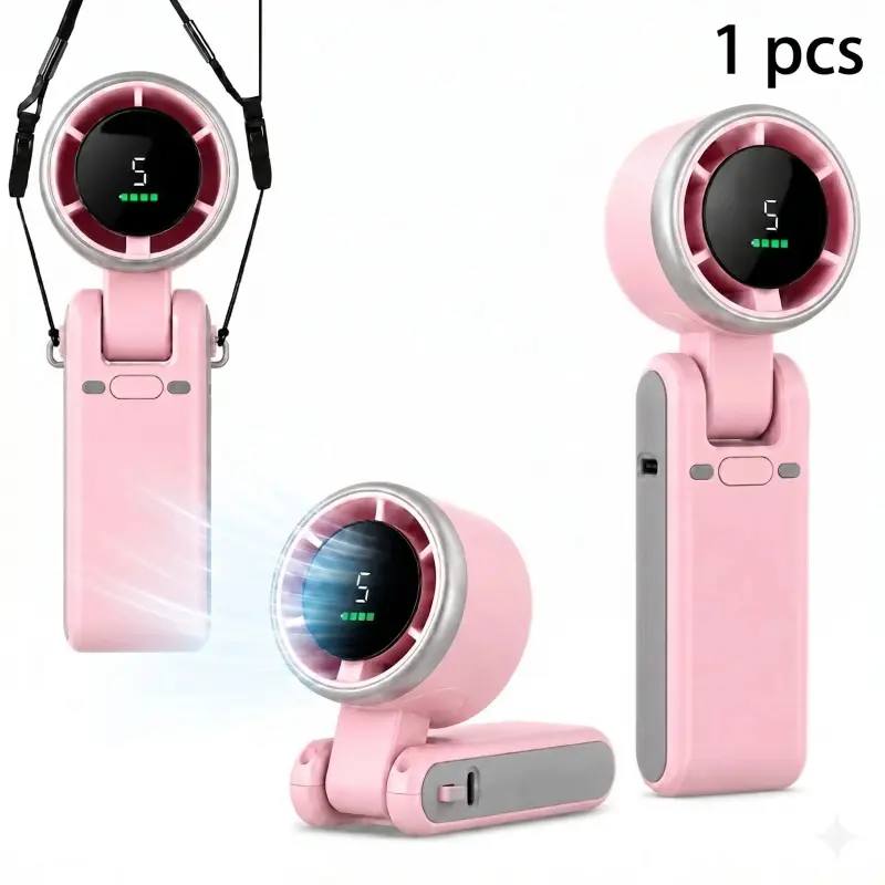 Rechargeable USB Multi-Function Compact Small Size Desk Fan - Portable Cooling Aid for Desk/Home Use, Mobile