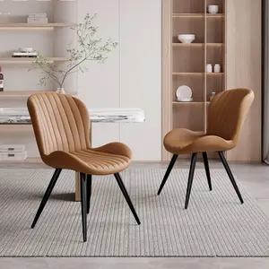 Modern Dining Chairs, Breathable Comfy Dining Room Chairs ,Chairs with Metal Legs for Dining Room, Living Room, Bedroom