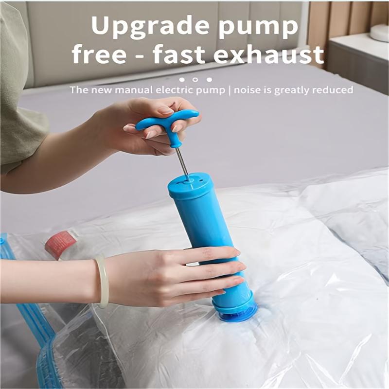 Customizable 5-piece set of extra-large vacuum storage bags (40x 60cm with 1 manual pump) - space-saving, airtight compression, dust and moisture-proof, ideal for clothing and bedding, dorm rooms, wardrobes, and moving
