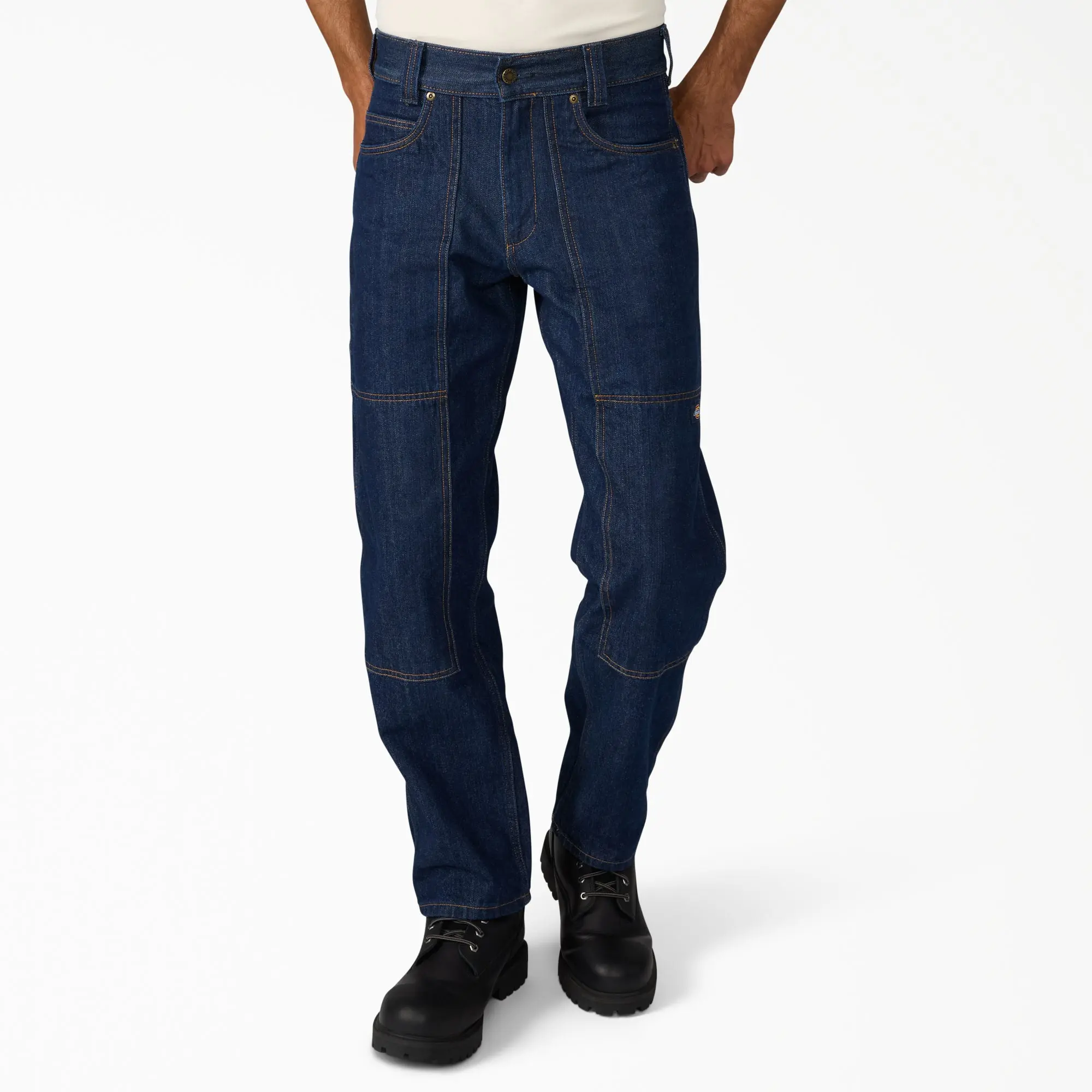 Dickies x Harley-Davidson® Double Knee Denim Carpenter Pant,Relaxed Fit Denim Fabric, Workwear Style Classic Cotton