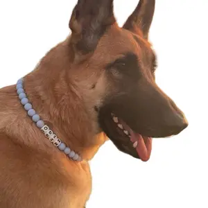 Martingale Dog Collar, Slip Collar Durable Silicone & Metal Secure Fit for Large Breeds Over 150 Pounds Easy Use Quick Care