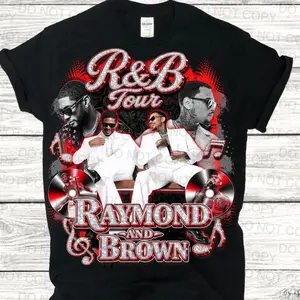 Raymond and Brown R&B Tour 2026 Music Lovers T-Shirt For Men Women Unisex Graphic Tee Streetwear Crewneck Casual Top Clothing Menswear Outfits