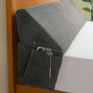 HIGOGOGO King Size Wedge Pillow for Headboard Gap - Multi Functional Mattress Wedge Bed Gap Filler Close The Gap (0-7") Between Your Mattress and Headboard or Wall (Grey 76"x11"x9")