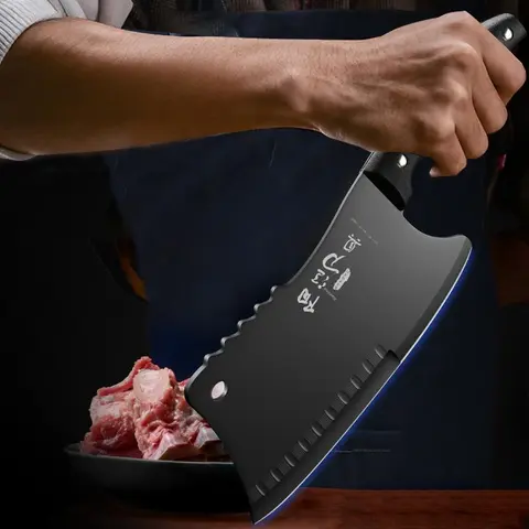 Stainless Steel Kitchen Knife, 1 Count Household Kitchen Knife, Modern Cooking Multifunctional Kitchen Cutting Tool for Meat & Fruit & Vegetable, Meat Bone Cleaver, Meatknife, Kitchen Gadgets, Kitchenware, Stainless Steel Knives