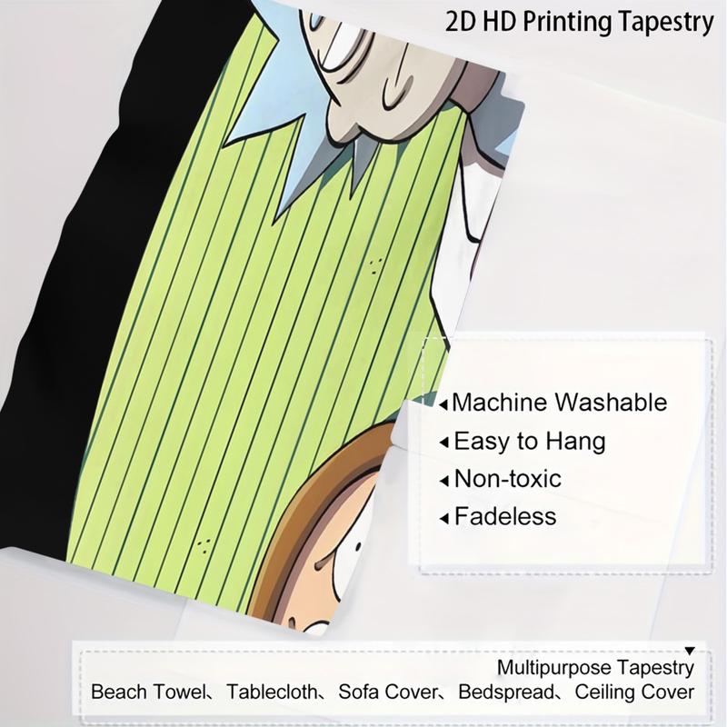 Rick And Morty Patterned Tapestries, Fashionable Room Flags, Unique Wall Art In The Living Room And Bedroom, Very Special Gifts