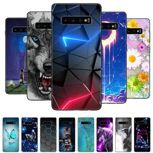 US-CASE - For Samsung S10 Plus Case Soft Silicone Cover Black Bumper TPU For Samsung Galaxy S10 S10E S 10 S10plus Phone Cases Back Covers