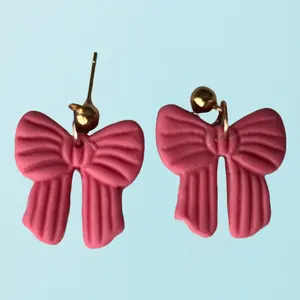 Polymer Clay Bow Earrings