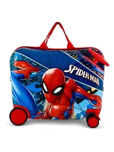 Marvel Kids' Spider-Man Hardside Carry On Ride-On Suitcase
