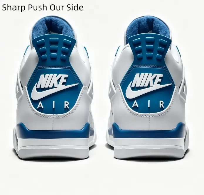 Classic Two-Tone White Blue Mid Height Casual Kicks Ankle Support Rubber Sole Fashion Trainers Daily Street Outfit Footwear