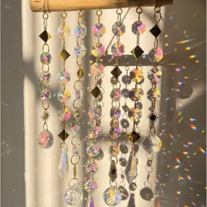 Crystal Wind Chime Wall Hanging Decoration, Colorful Rainbow Design, Window Room Decor, Unique Home Ornament, Enhance Your Space
