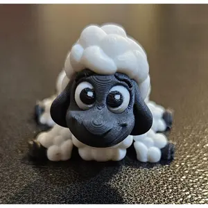 Sheldon the Sheep – 3D Printed Articulated Fidget Toy | Magnet & Keychain Option