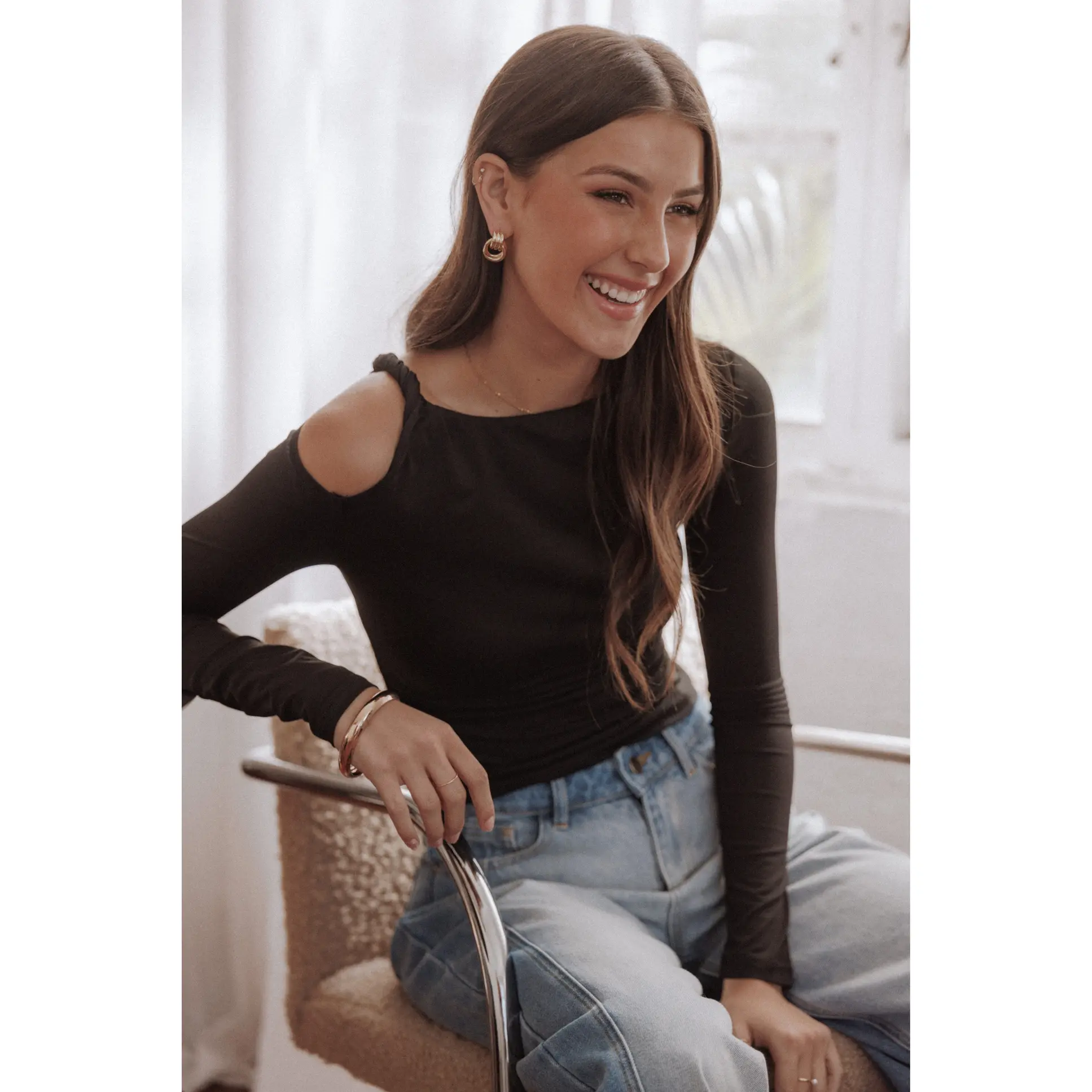 Darma Long Sleeve Top - Black