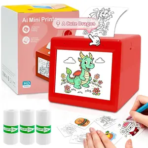Portable Ai Mini Printer, Portable Handheld Printer, Inkless Thermal Label Printer, Ideal for Photos, DIY Gifts, Home Office Travel Use, Compact Design