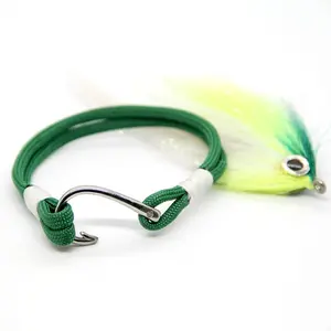 Green Nautical Fish Hook Bracelet