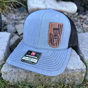 Disc Golf with American Flag Trucker Hat