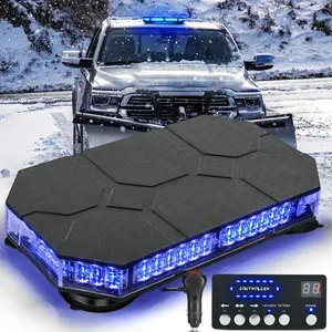 Nilight 42LED Roof Top Strobe Light Bar – with Control Panel & Magnetic Mount | 12V/24V Flashing Safety Light for Cars, Trucks & Construction Vehicles Carlights