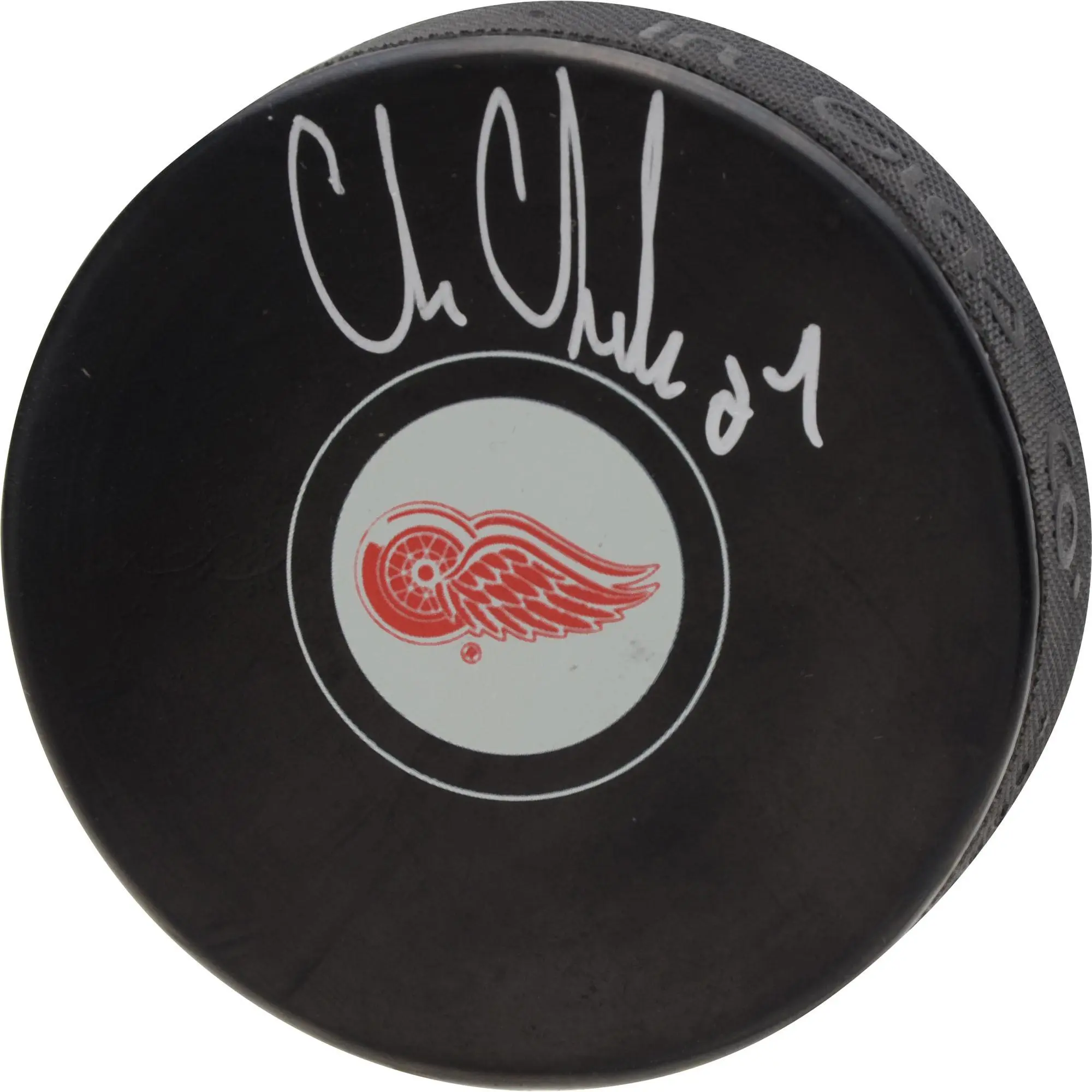 Chris Chelios Detroit Red Wings Autographed Hockey Puck - Fanatics Authentic Certified