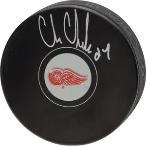 Chris Chelios Detroit Red Wings Autographed Hockey Puck - Fanatics Authentic Certified