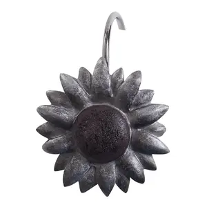 Farmhouse Sunflower Shower Curtain Hooks