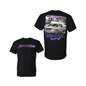 Suelo MOB Swing That T-Shirt, Custom Lowrider Truck Burnout Artwork 2 Sides Graphic Tee, Soft Cotton Blend Shirt, Streetwear Apparel for Men and Women, Gift for Truck Enthusiasts