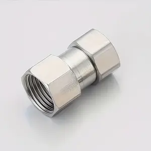 1 piece of stainless steel 4-branch double inner thread joint - with flexible and movable design, corrosion-resistant, suitable for plumbing, bathroom, kitchen, car and washbasin