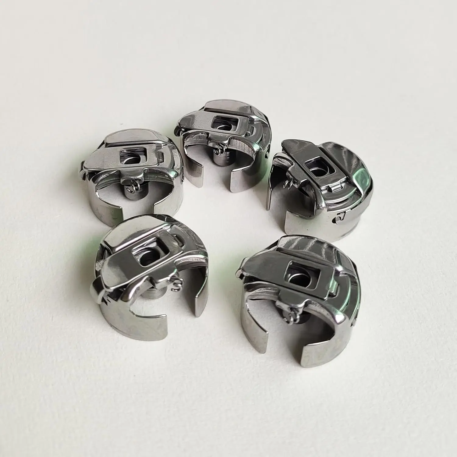 5PCS Standard Industrial Bobbin Case fit Embroidery Machine Using Size L Bobbin Case