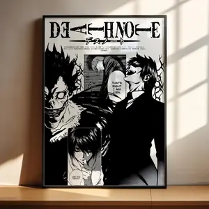 Death Note Anime Poster, Ryuk L Kira Death Note Anime Art Print Decor Posters - NO FRAME