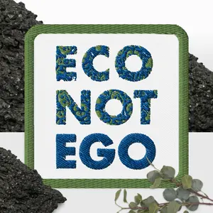 ‘Eco not Ego’ - Embroidered patches | #letthemeatcereal