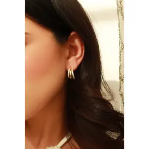 Annika Gold Dipped Earring - Gold