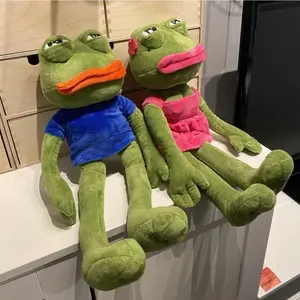 45cm Sad Frog Plush Toy Soft Stuffed Pillow Expression The Sad Frog Animal Plush Doll Birthday GIfts For Kids