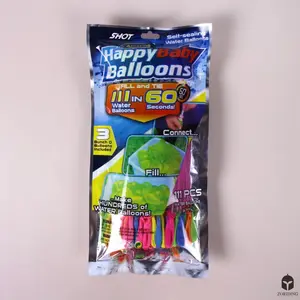 Bunch Balloons Multi-Colored , 350+ Rapid-Filling Self-Sealing Instant Water Balloons for Outdoor Family, Children Summer Fun - Total (111 Balloons) Colors May Vary，3 bundle packaging 111 balls aluminum film packaging Rubber (10 Bunches)