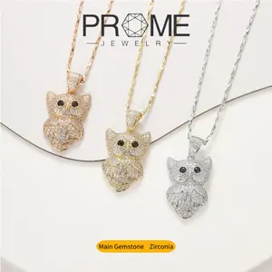 (CN128)Owl Pendant Necklace Zircon, Animal-Inspired Design, Stylish and Unique Gift for Women（new）