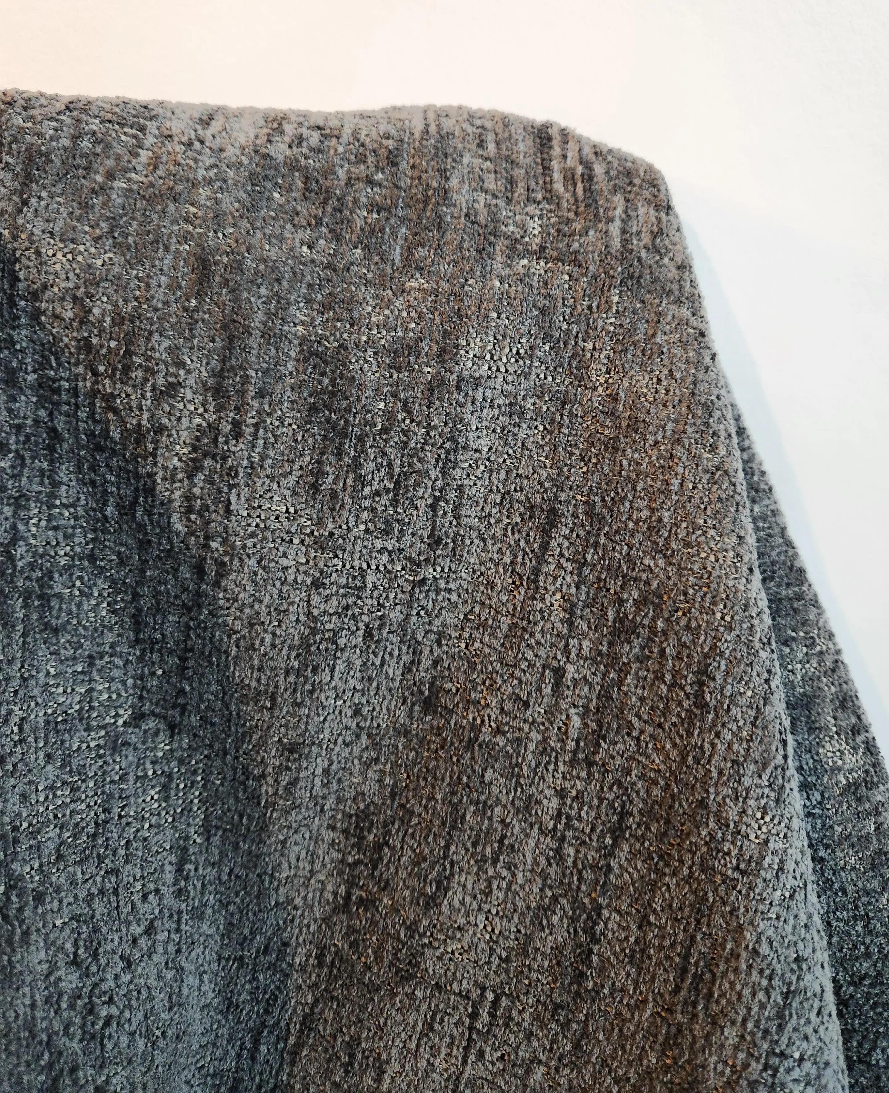 Premium Turkish Chenille Fabric in Steel Color (55 inch width)
