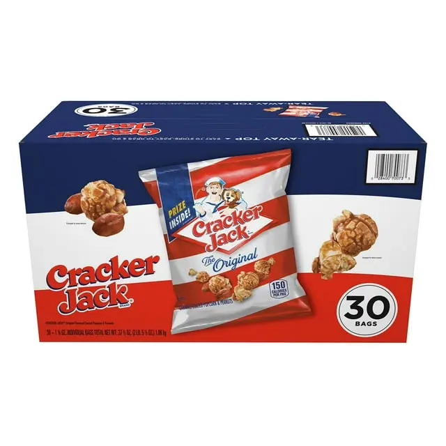 Caramel Coated Popcorn and Peanuts, 1.25 oz. Bags (Pack of 30) | Sweet & Salty Snack Packs Crunchy Savory Flavor  Snack Crispy Satisfies