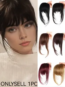 Women's Realistic Face-Framing Bang, Natural Fluffy Design, Suitable for Daily Use & Photography, Secure BB Clip Attachment