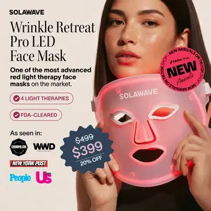 Wrinkle Retreat Pro LED Face Mask with Red, Infrared, Deep Red, and Amber Light Therapy