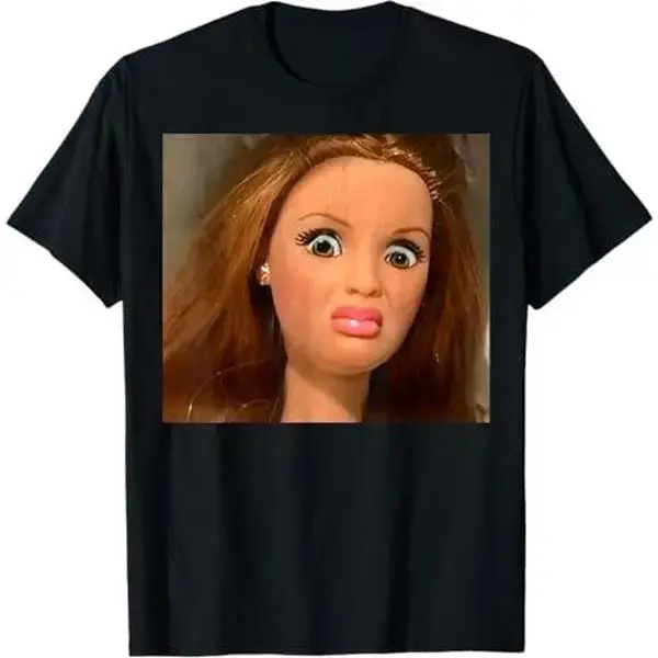 Cotton Graphic T-shirt - Funny Disgusting Doll face Meme Hilarious Sarcastic Gift Tee T-Shirt - For Men & Women Fit Relaxed T-shirt