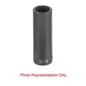 212 MAIN Grey Pneumatic 2132MD Deep Impact Socket Tool, 0.5 in. Drive, 32 mm 12-Point, Chrome Moly Steel Construction, High Torque Design for Cycling & Outdoor Recreation Equipment
