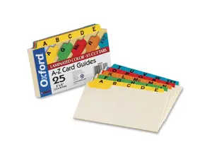 Oxford A-Z Laminated Tab Card Guides