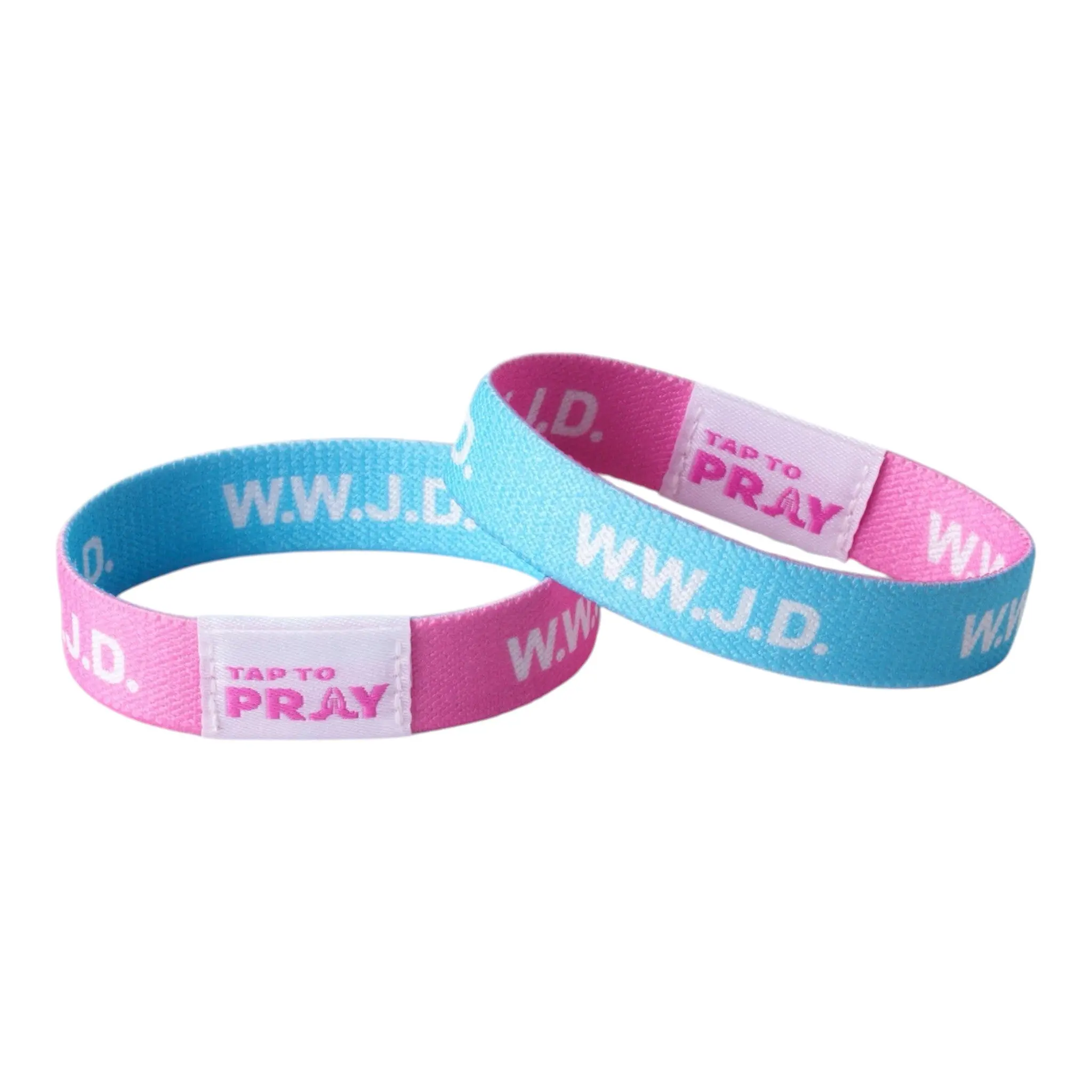 Tap To Pray® Wristband – Blue & PInk WWJD Tap To Pray® Wristband – Blue & PInk WWJD