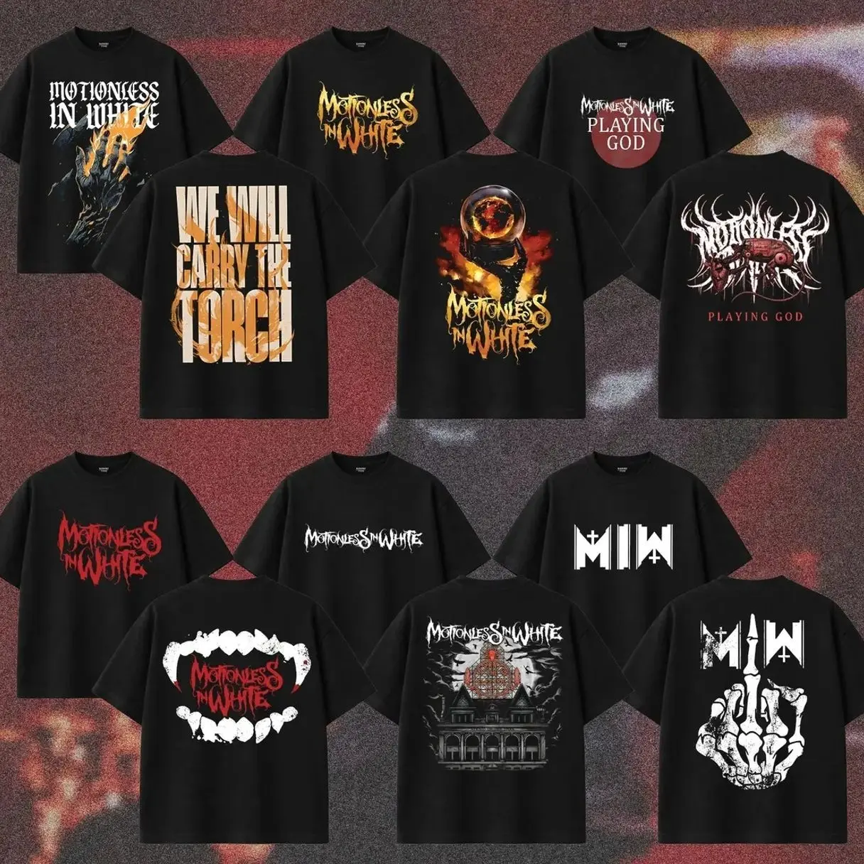 [COLLECTION] MIW Band T-Shirt 2026 Collection, Gothic Metalcore Graphic Tee Unisex, Industrial Goth Metal Shirt, Corpse Paint Graveyard Apocalypse Aesthetic Merch, Gift for MIW Fans, Unisex Merch for Men & Women 64B