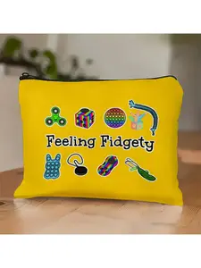Fidgety Feelings / Makeup And Accessory Organizer Pouch with Fidget Spinner Design / Ideal for Sensory Needs / Perfect for Gadgets, Supplies, And Travel Essentials
