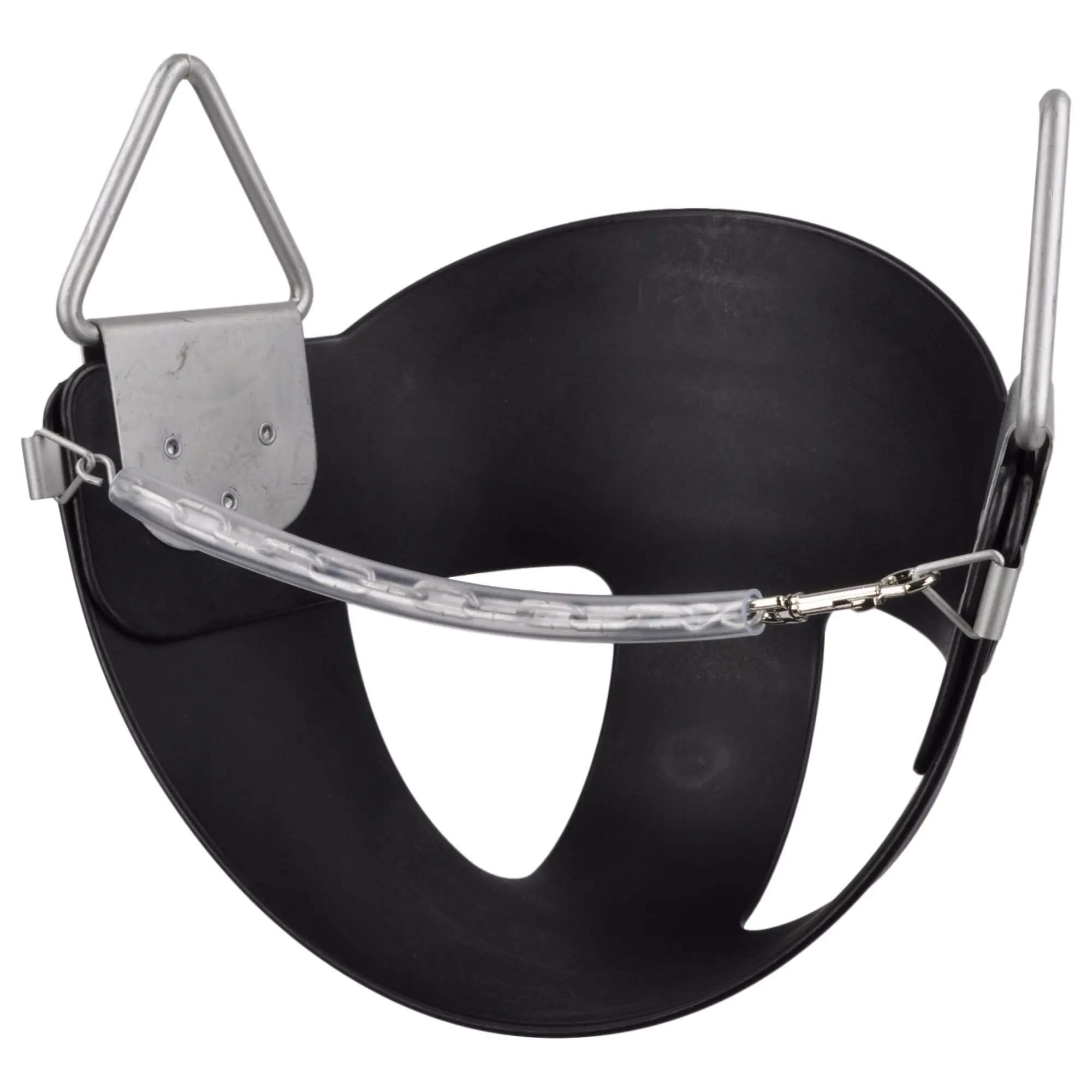 Swing Set Stuff Inc. Highback Half Bucket Swing Seat With Safety Chain Black