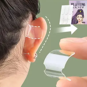 Silicone Elf Ear Lift Patches 12/30 Pieces, Invisible Allergy Support Stickers, Transparent Anti-Drooping Ears Lifter for Cosplay and Parties