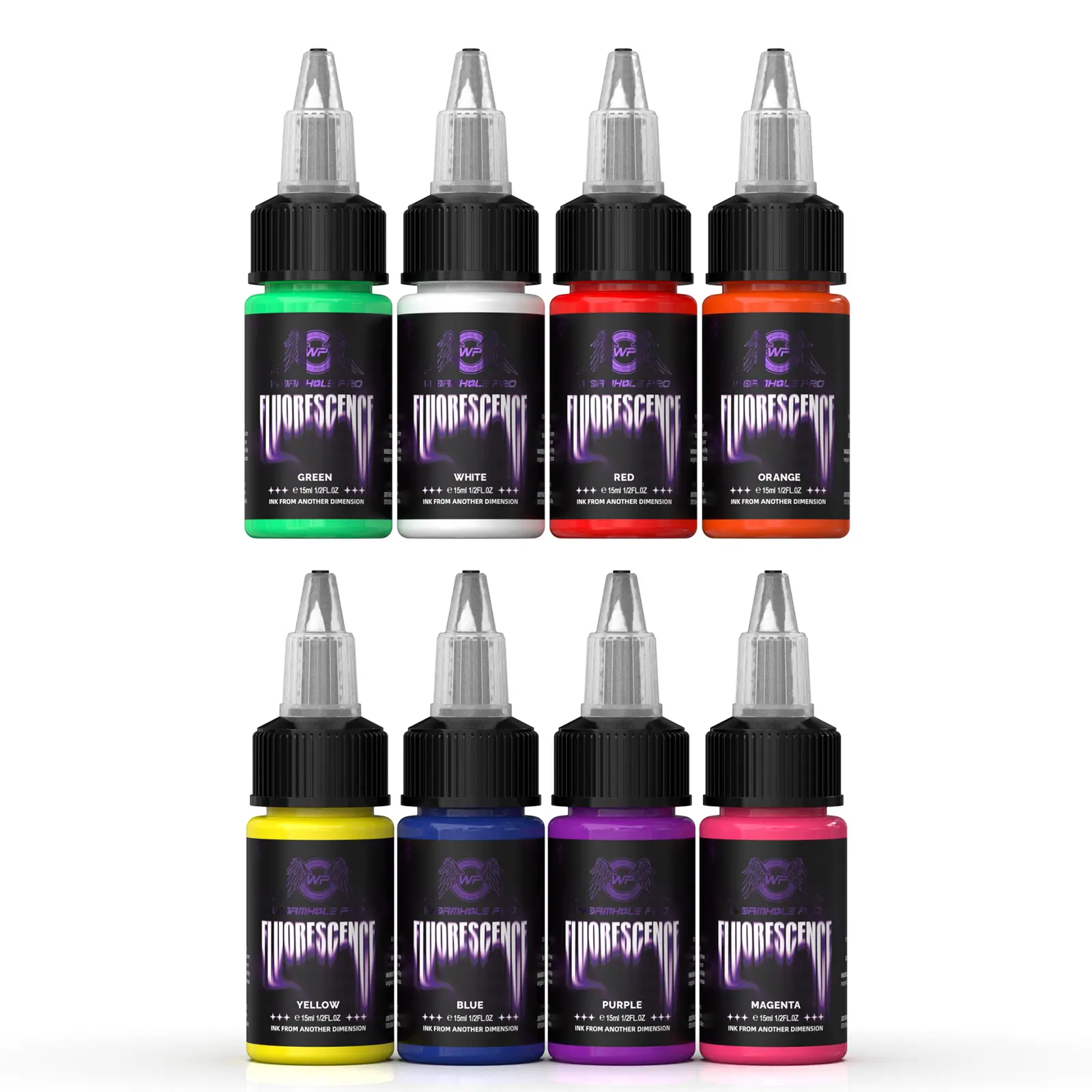 WORMHOLEPRO UV Reactive Ink for Tattoo & Canvas Art, Neon Glow Under Blacklight, 8 Colors, Smooth Flow, Single/3/5/8 Color Options, Blacklight Effects for Body & Art Projects summeressentials DealsforYouDays SummerWins