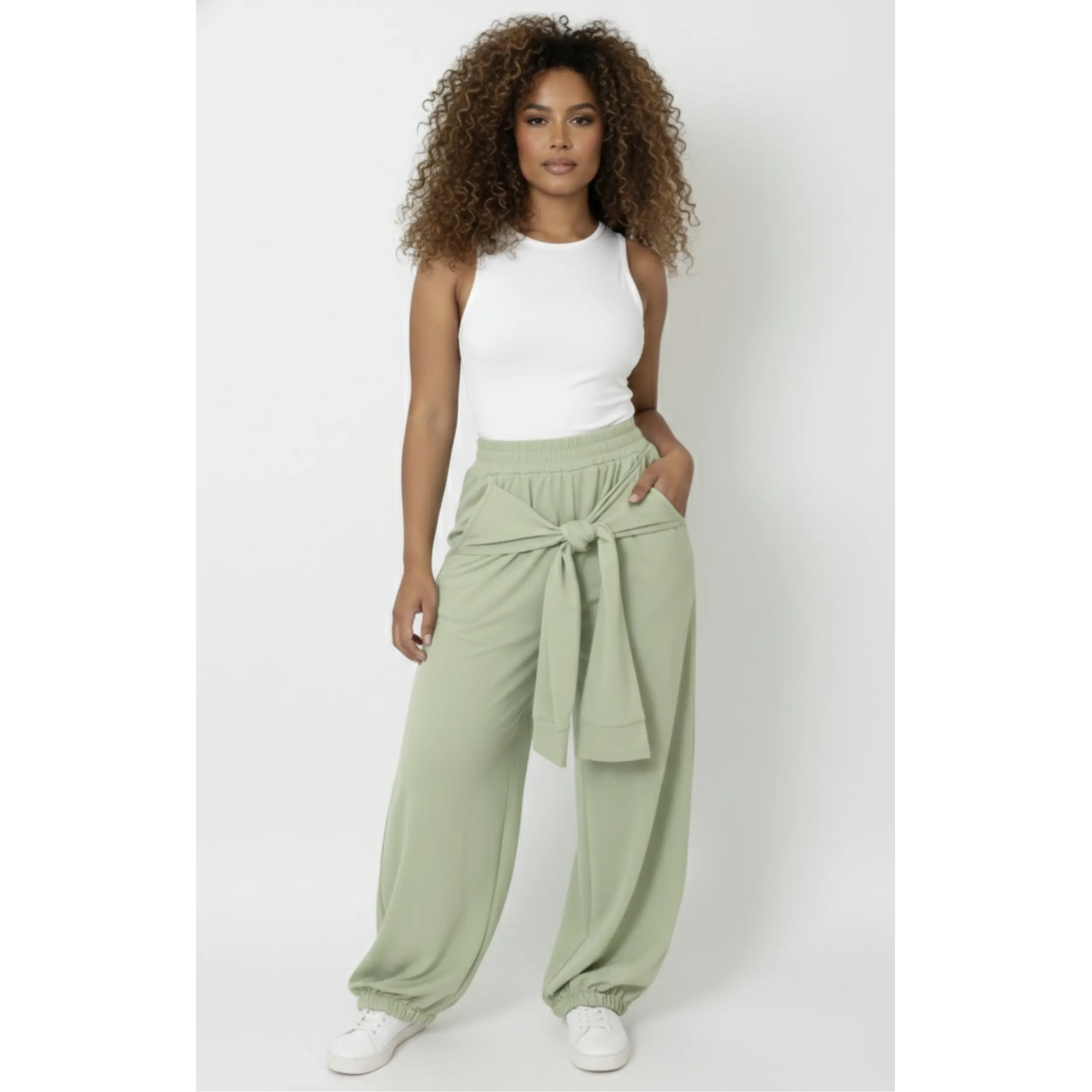 Mila Tie Wrap Pants - Green