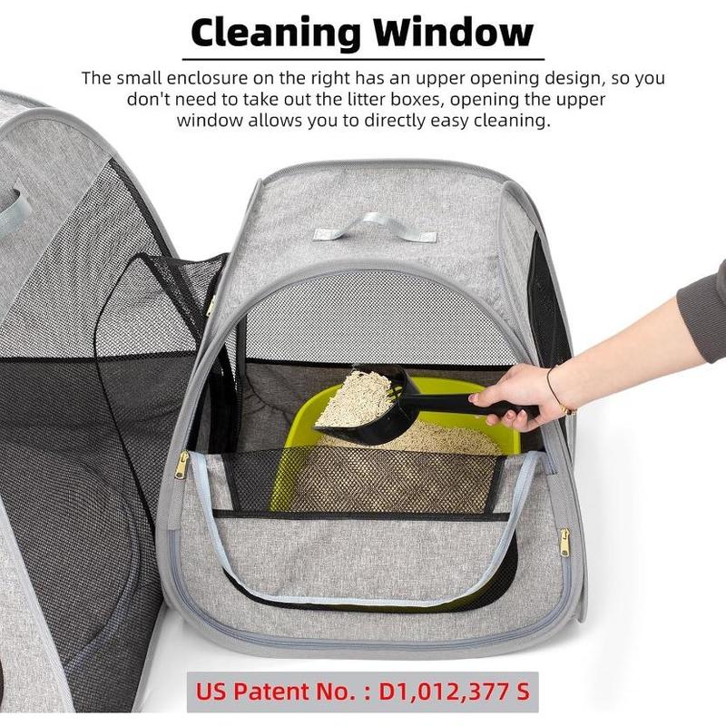 Portable Cat Playpen, Trapezoidal Design for Better Standing, Foldable Pet Tent for Indoor and Outdoor Use of Kitten and Puppy, Dog Play Enclosure, Cat Houses & Condos