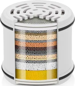 Cobbe 1 Pack Replacement Filters for Fixed Showerheads - Water Softener Filters Beads for Hard Water - Remove Chlorine - Reduces Dry Itchy Skin