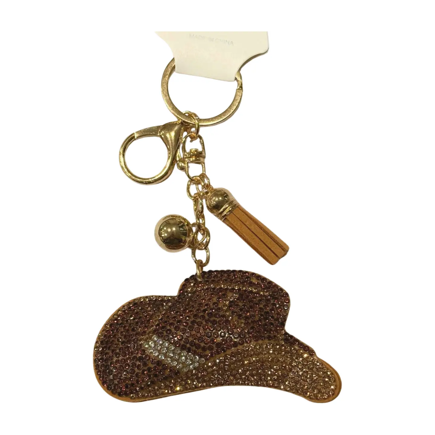 Brown Cowboy Hat, Gold Hardware