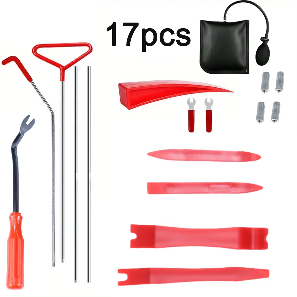 Portable Car Repair Tool Kit for Car Door & Tire,Car Fastener Remover Air Wedge Pump , Car Tire Repair Tools for Car & Truck